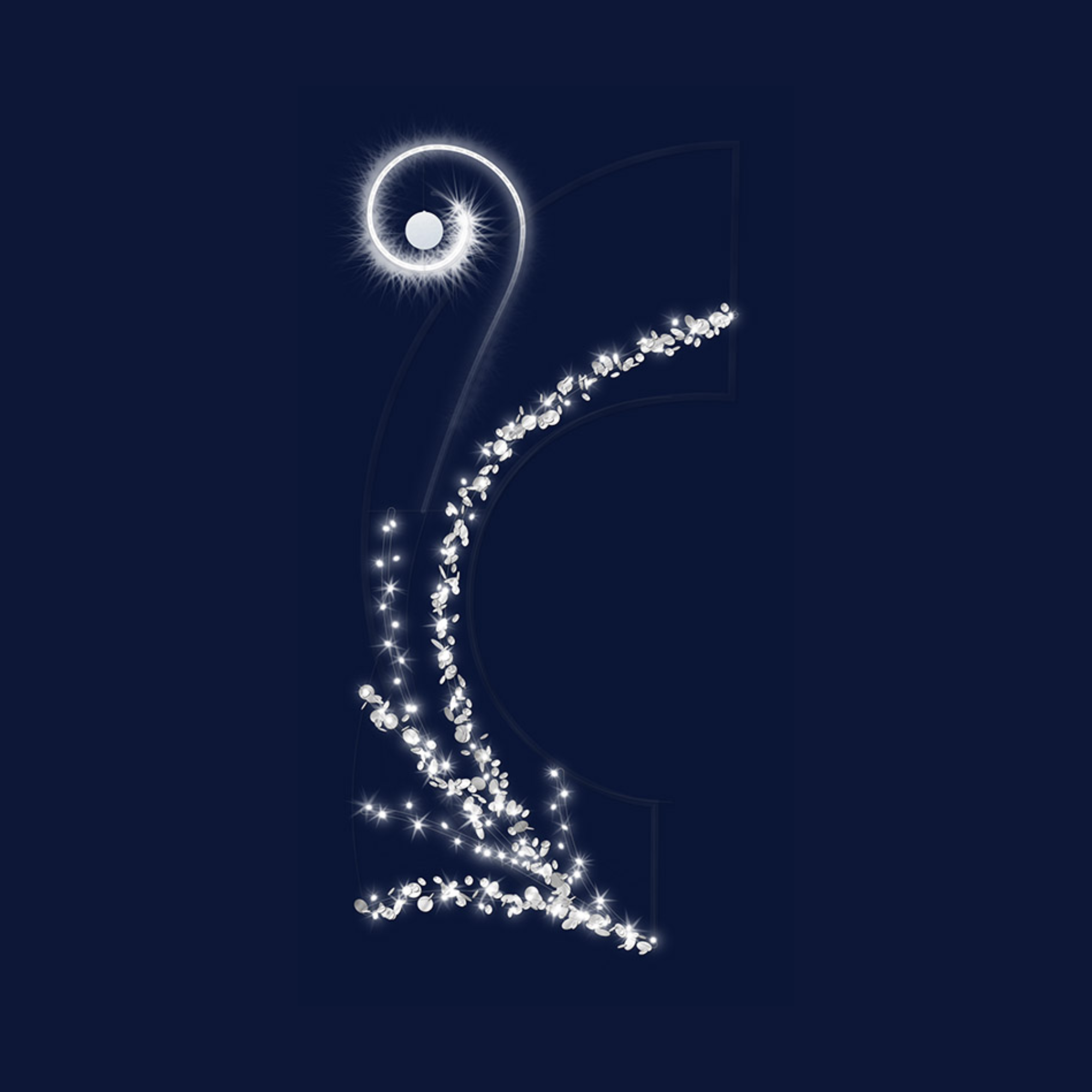 Décor de noël candélabre 2D Cadeau H2,2 x L1m